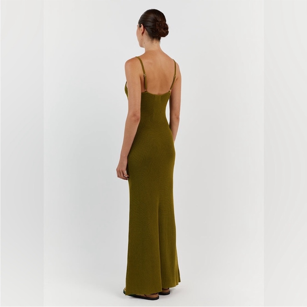 DISSH Asher Olive Knit Maxi Dress Medium - Picture 3 of 9
